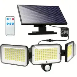 Three-head solar split induction wall light