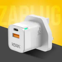 Kora Zaplug 30W Wall Charger USB&Type C