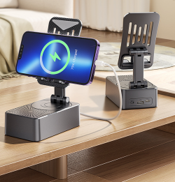 Mobile phone holder bluetooth speaker