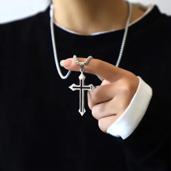 Cross necklace/#0211NL