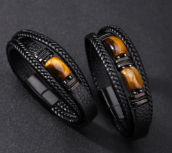 Mens bracelet black